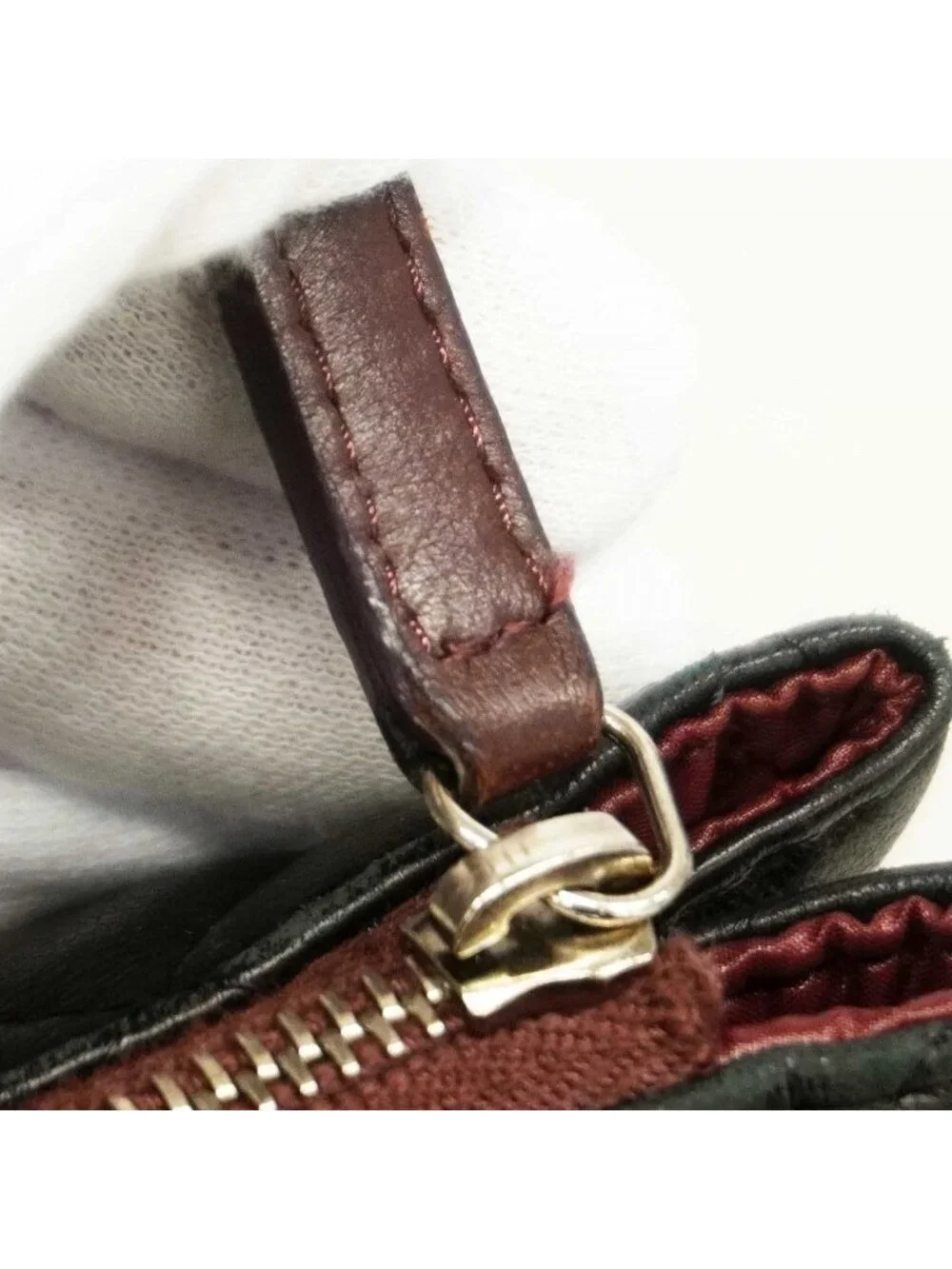 Chanel Pouch Quilted Lambskin Black Silver